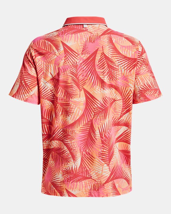 Men's UA Iso-Chill Graphic Palm Polo, Pink, pdpMainDesktop image number 5